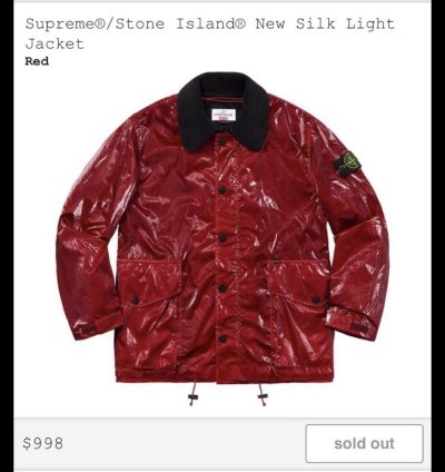 Supreme Stone Island New Silk Light Jacket