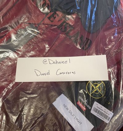 Supreme Stone Island New Silk Light Red Jacket