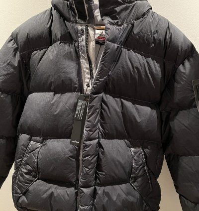 Supreme Stone Island Painted Camo Crinkle Down Jacket