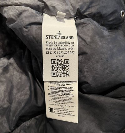 Supreme Stone Island Painted Camo Crinkle Down Jacket