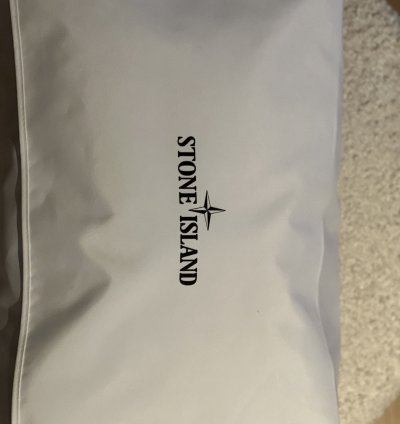 Supreme Stone Island Painted Camo Crinkle Down Jacket