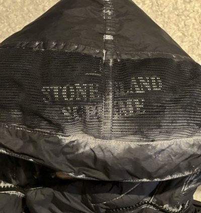 Supreme Stone Island Painted Camo Crinkle Down Jacket