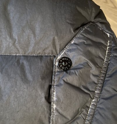 Supreme Stone Island Painted Camo Crinkle Down Jacket