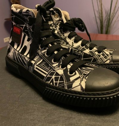 Sneaker High-top Comic Print