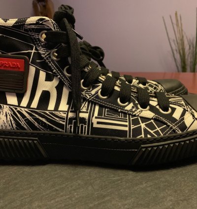 Sneaker High-top Comic Print
