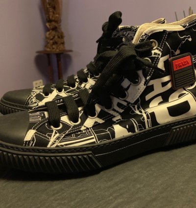 Sneaker High-top Comic Print