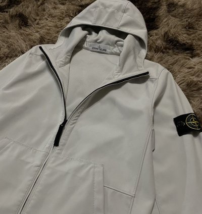 White Light Jacket Stone Island light Soft Shell-