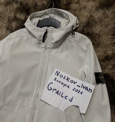 White Light Jacket Stone Island light Soft Shell-