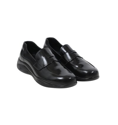 Spazzolato Rois Penny Loafers Black Leather