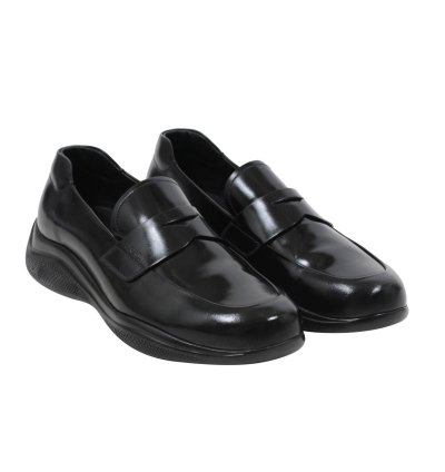 Spazzolato Rois Penny Loafers Black Leather