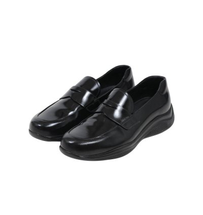 Spazzolato Rois Penny Loafers Black Leather