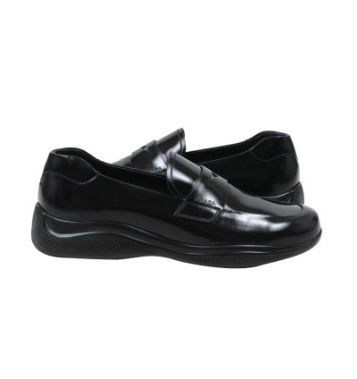 Spazzolato Rois Penny Loafers Black Leather