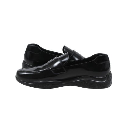 Spazzolato Rois Penny Loafers Black Leather