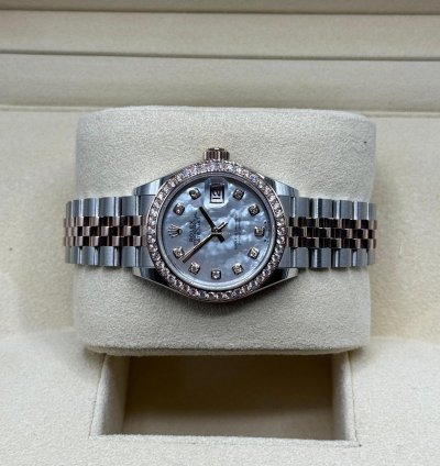 Rolex Lady-datejust 2024 Lady-datejust Steel And Rose Gold 28mm Factory Mop Diamond Dial Full Set 279381rbr