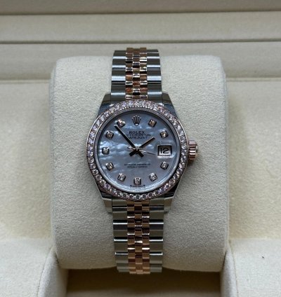 Rolex Lady-datejust 2024 Lady-datejust Steel And Rose Gold 28mm Factory Mop Diamond Dial Full Set 279381rbr