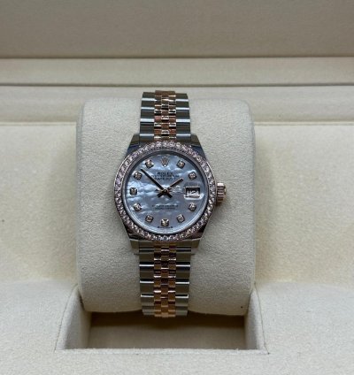 Rolex Lady-datejust 2024 Lady-datejust Steel And Rose Gold 28mm Factory Mop Diamond Dial Full Set 279381rbr