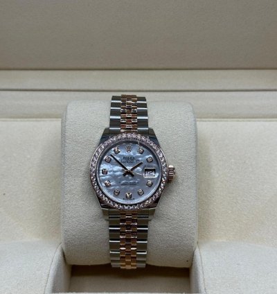 Rolex Lady-datejust 2024 Lady-datejust Steel And Rose Gold 28mm Factory Mop Diamond Dial Full Set 279381rbr
