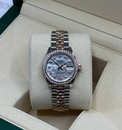 Rolex Lady-datejust 2024 Lady-datejust Steel And Rose Gold 28mm Factory Mop Diamond Dial Full Set 279381rbr