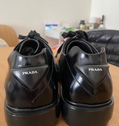 Squared Toe Brushed Leather Derbys