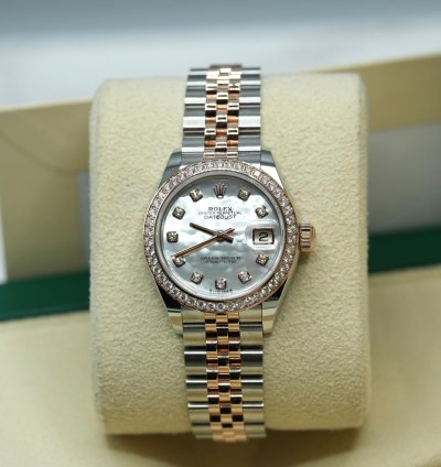 Rolex Lady-datejust 2024 Steel Gold Lady-datejust 28 Original Mop Dial And Bezel Unworn Box Papers 279381rbr