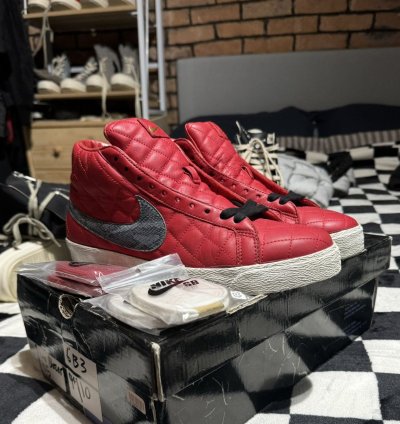 Ss05 New Supreme Nike Sb Gucci Blazer Varsity Red 10 5us