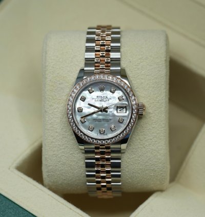 Rolex Lady-datejust 2024 Steel Gold Lady-datejust 28 Original Mop Dial And Bezel Unworn Box Papers 279381rbr