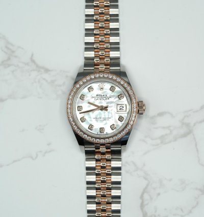 Rolex Lady-datejust 2024 Steel Gold Lady-datejust 28 Original Mop Dial And Bezel Unworn Box Papers 279381rbr