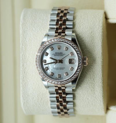 Rolex Lady-datejust 2024 Steel Gold Lady-datejust 28 Original Mop Dial And Bezel Unworn Box Papers 279381rbr