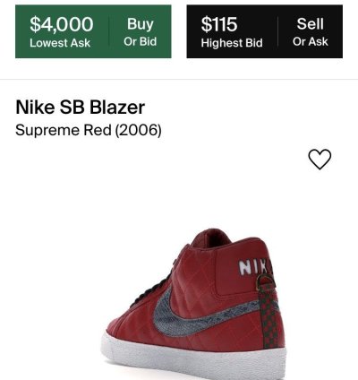 Ss05 New Supreme Nike Sb Gucci Blazer Varsity Red 10 5us