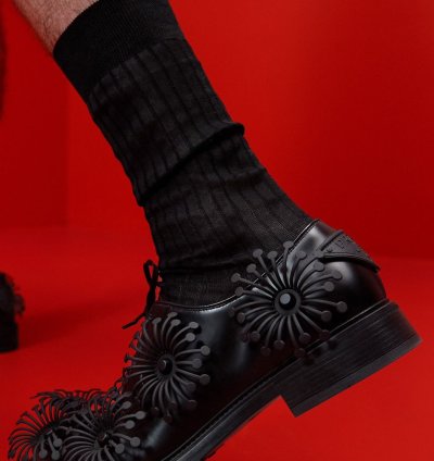 Ss22 Flower Leather Derby