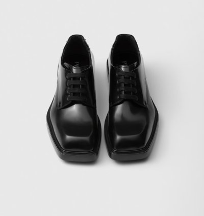 Ss24 Brushed Leather Derby Shoes prada Size 8