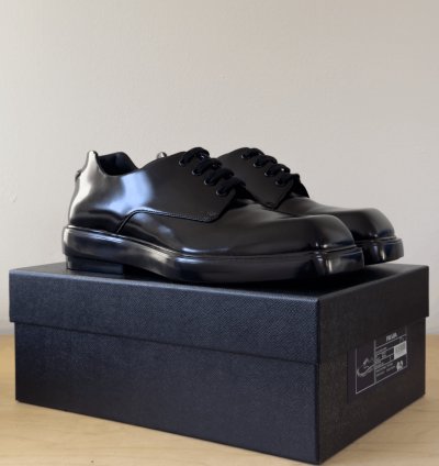 Ss24 Brushed Leather Derby Shoes prada Size 8