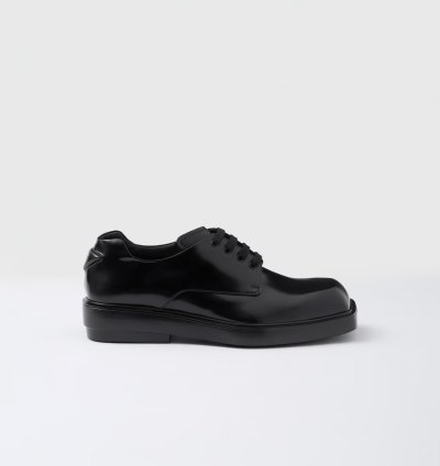 Ss24 Brushed Leather Derby Shoes prada Size 8