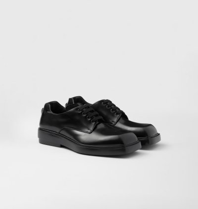 Ss24 Brushed Leather Derby Shoes prada Size 8