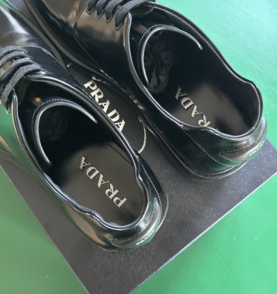 Ss24 Brushed Leather Derby Shoes prada Size 8