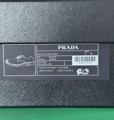 Ss24 Brushed Leather Derby Shoes prada Size 8