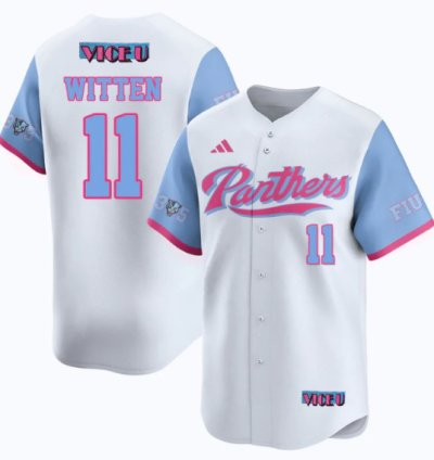 Rich Witten Jersey 11 Fiu Baseball 2025 Vice U Stitched White