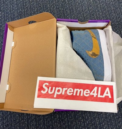 Supreme 22fw Nike Sb Blazer Mid Denim Size 8 In Hand