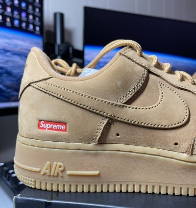 Supreme Air Force 1 Low Wheat