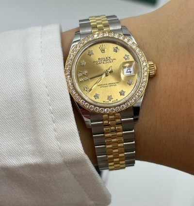 Rolex Lady-datejust 279383rbr Champagne Star Diamond Dial Jubilee