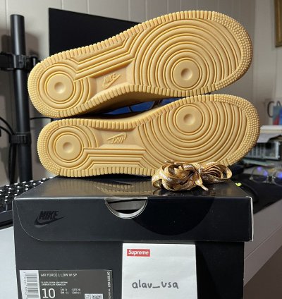 Supreme Air Force 1 Low Wheat