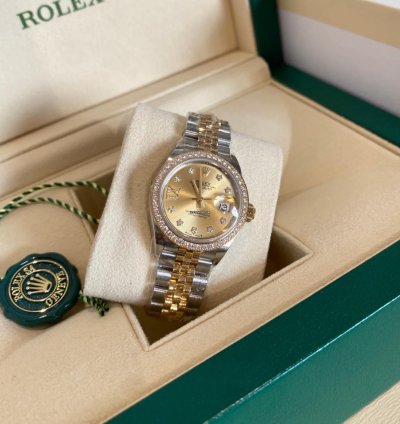 Rolex Lady-datejust 279383rbr Ix Champagne Diamond Dial Jubilee