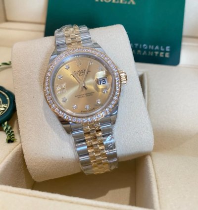 Rolex Lady-datejust 279383rbr Ix Champagne Diamond Dial Jubilee