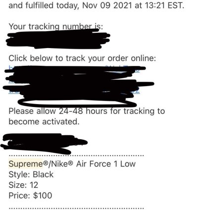 Supreme Air Force One Black Black Size 12