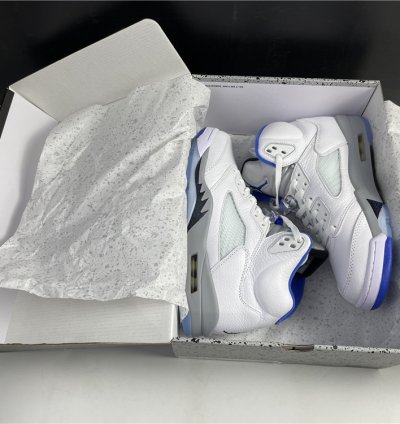 Nike Air Jordan 5 Retro White Stealth