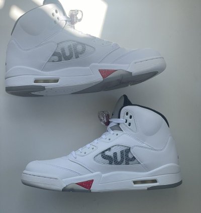 Supreme Air Jordan 5 Retro White 2015