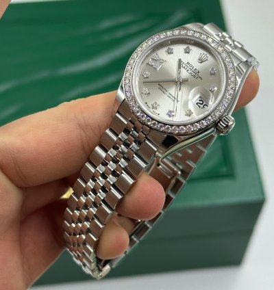 Rolex Lady-datejust 279384rbr Ix Silver Diamond Dial Jub