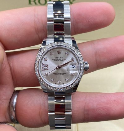 Rolex Lady-datejust 279384rbr Ix Silver Diamond Dial Oyster