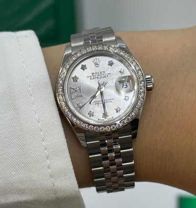 Rolex Lady-datejust 279384rbr Silver Star Diamonds Jub