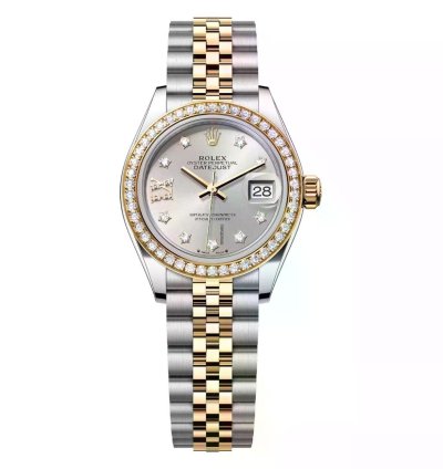 Rolex Lady-datejust 28mm 279383rbr-0003 Stainless Steel Yellow Gold With Diamond Bezel Watch Silver Star Diamond Dial 2024